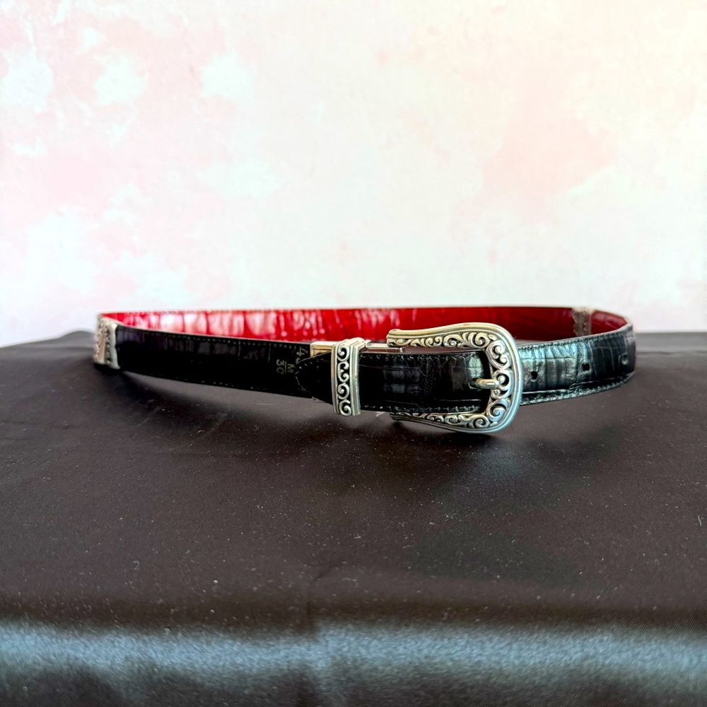 Brighton Black and Red Women's Belt